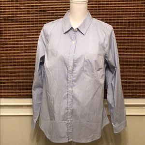 Blue & white pinstriped shirt from Torrid